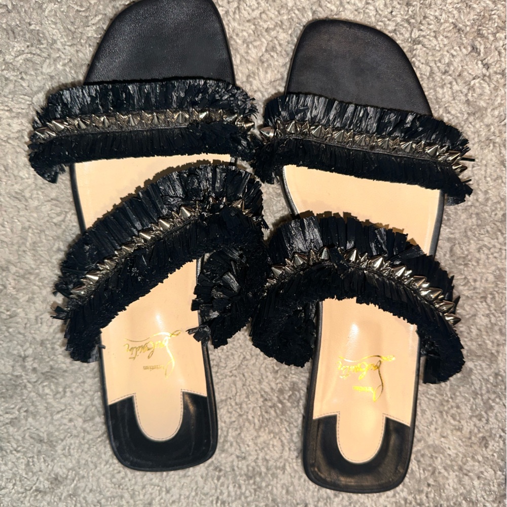 Christian Louboutin Studded Accent Slides IT40